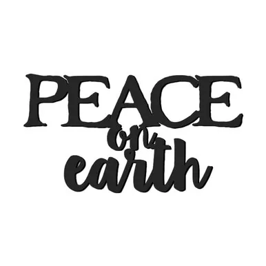 Peace on Earth Black Magnet- ROEDA HANDPAINTED ORIGINAL