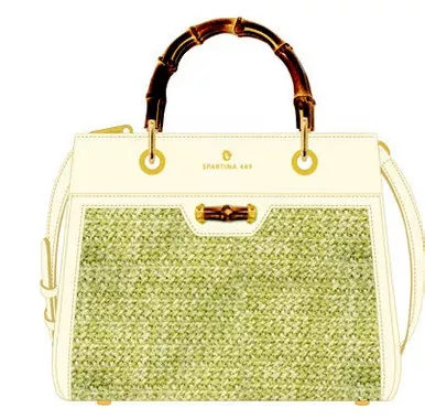 Pearl Bamboo Chic Suri Satchel by Spartina 449