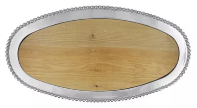 Pearled Oval Maple Server by Mariposa