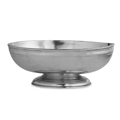 Peltro Footed Oval Bowl - Arte Italica