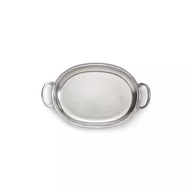 Peltro Small Tray with Handles - Arte Italica