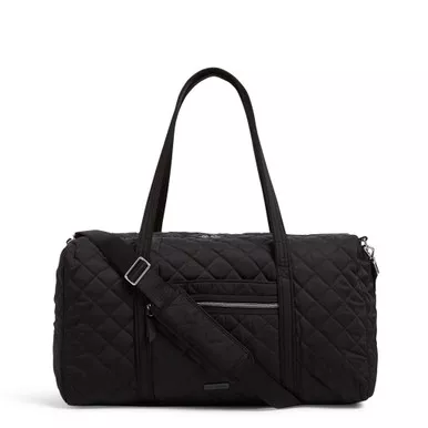 Performance Twill Black Lay Flat Travel Duffel Bag