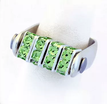 Peridot Swarovski Glow Design Bar