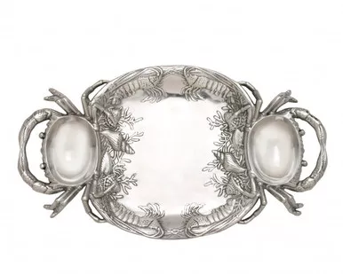 PRE-ORDER - Crab Platter by Arthur Court