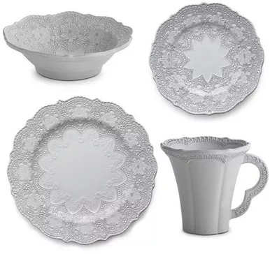 PRE-ORDER - Merletto White 4-Piece Place Setting - Arte Italica