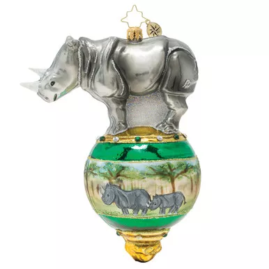 Pre-Order - Rambunctious Rhino Ornament by Christopher Radko