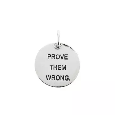 Prove Them Wrong Antique White Medium Circle Pendant by Benny & Ezra
