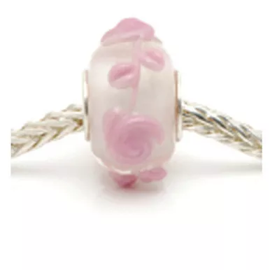 Raised Rosette Glass Bead