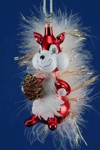 Red Squirrel with Pinecone Ornament by Soffieria De Carlini