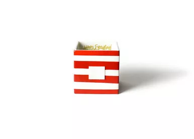 Red Stripe Mini Nesting Cube Medium by Happy Everything!