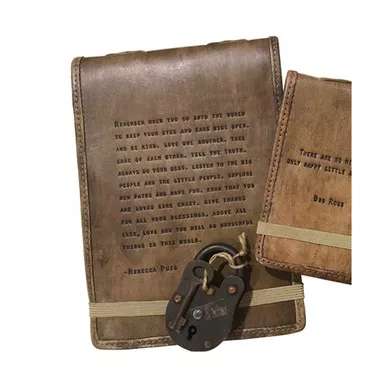 Remember When Large Leather Journal by Sugarboo Designs