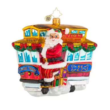 Ride-Along Trolley Ornament by Christopher Radko