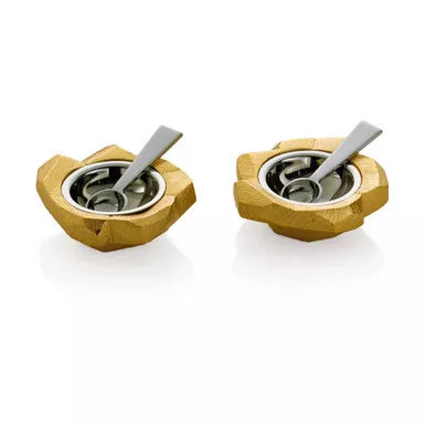 Rock Mini Pot Set with Spoons by Michael Aram