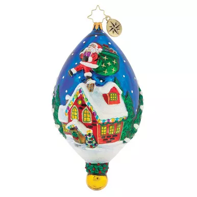 Rooftop Visitor Ornament by Christopher Radko 1