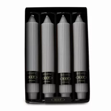 Root Candle Closeouts: Platinum Unscented 7" Grecian Collenettes 4-Pack by Root