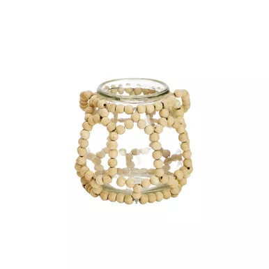 Round Bead Beat Jar by Two's Company