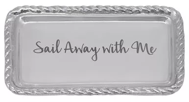 "Sail Away With Me" Rope Statement Tray by Mariposa