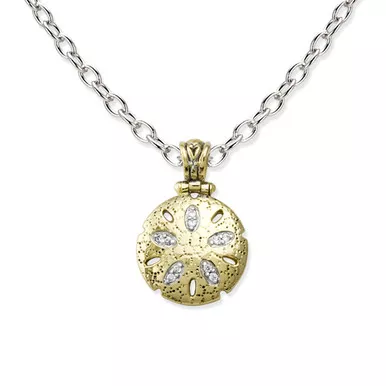 Sand Dollar Slider With Chain by John Medeiros