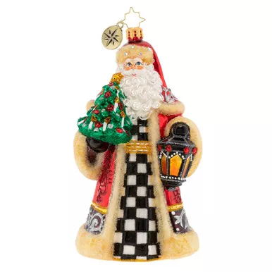 Santa Lights The Way Ornament by Christopher Radko -
