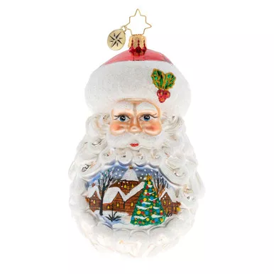 Santa Setting The Scene Ornament by Christopher Radko