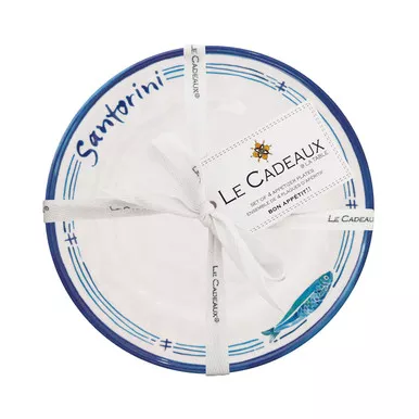 Santorini Appetizer Plates (Set of 4) by Le Cadeaux