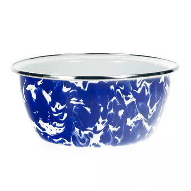 Set of 4 - Cobalt Swirl Salad Bowl by Golden Rabbit