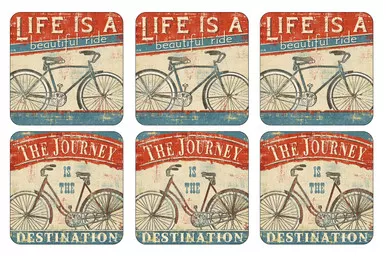 Set of 6 Beautiful Ride Coasters by Pimpernel