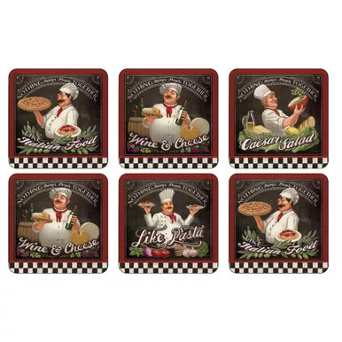 Set of 6 Chef's Specials Coasters by Pimpernel