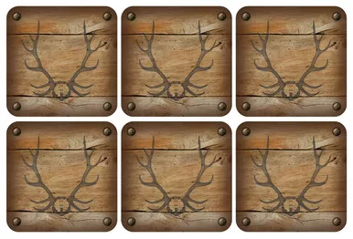 Set of 6 Lodge Coasters by Pimpernel