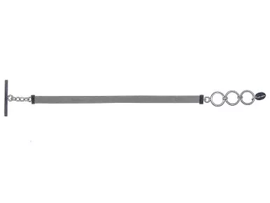 Silver Lining Leather Bracelet
