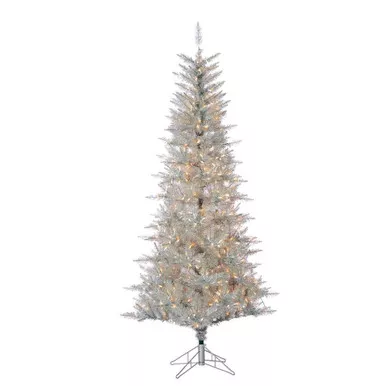 Silver Tuscany 7.5 ft. Tinsel Tree by Sterling Tree