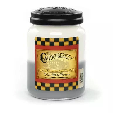 *Silver White Winters 26 oz. Large Jar Candleberry Candle