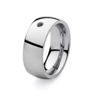 Size 5 Silver Basic Big Interchangeable Ring by Qudo Jewelry