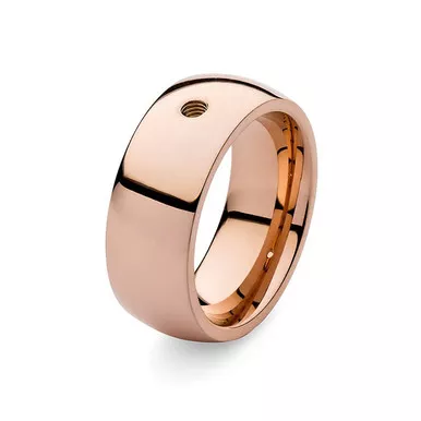 Size 8.5 Rose Gold Basic Big Interchangeable Ring by Qudo Jewelry