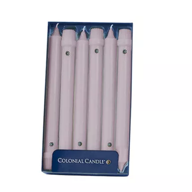 Slate 10" Unscented Classic Taper 12-Pack Colonial Candle