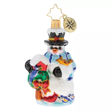 Snowbird Sanctuary Gem Ornament by Christopher Radko