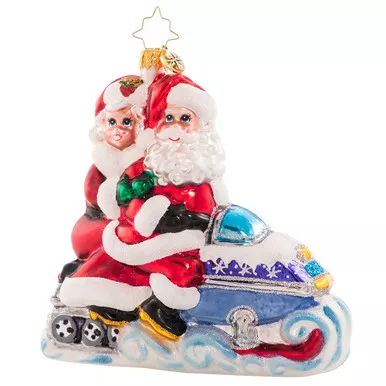 Snowy Getaway For Two Ornament by Christopher Radko