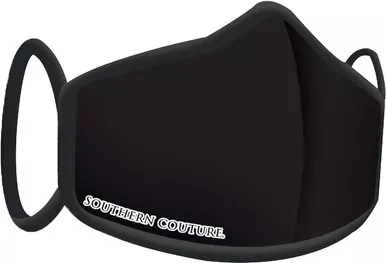 Southern Couture Black Face Mask By Couture TeeCompany