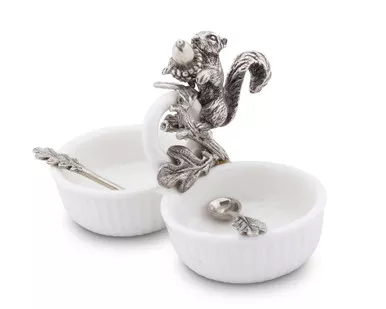 Squirrel Double Salt Cellar by Vagabond House