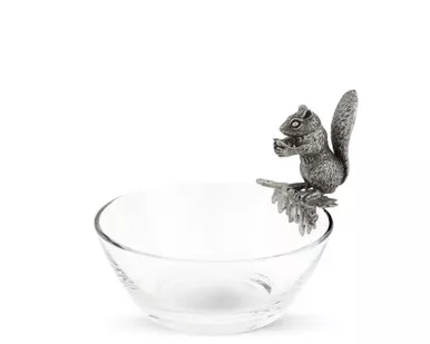 Squirrel Glass Nut Bowl by Vagabond House