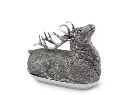 Stag Pewter Butter Dish by Vagabond House