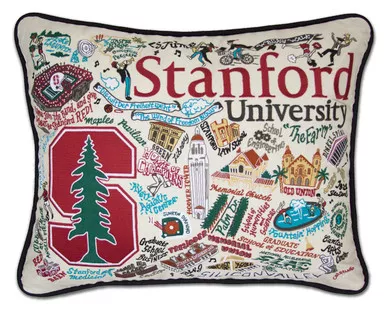 Stanford University Embroidered Pillow by Catstudio