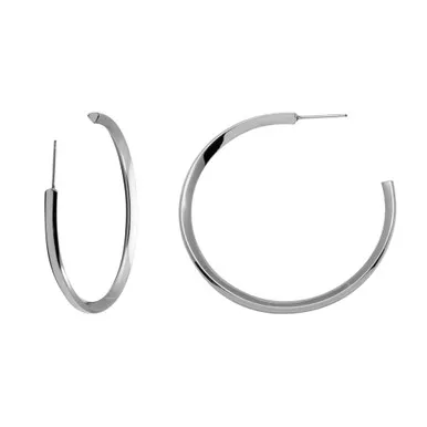 Stella Valle Diamond 2" Silver Earrings