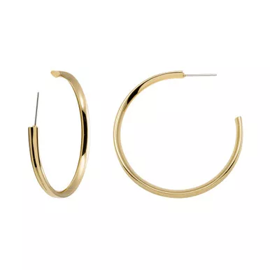 Stella Valle Heart 2" Gold Earrings