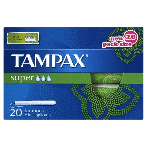 Super Tampons with Cardboard Applicator 20 Count