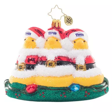 Sweet PEEPS Santas Ornament by Christopher Radko