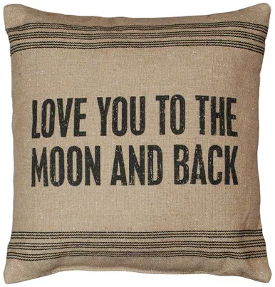 To The Moon Dark Pillow - Primitives by Kathy