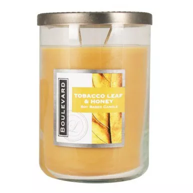 Tobacco Leaf & Honey 22 oz. Jar Candle by Boulevard