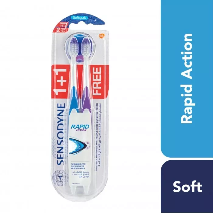 TOOTHBRUSH RAPID ACTION SOFT 1+1