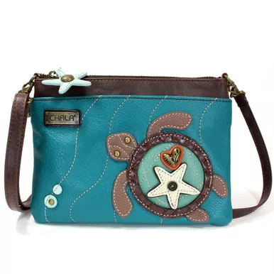 Turquoise Sea Turtle Mini Crossbody Purse